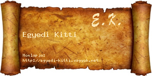 Egyedi Kitti névjegykártya
